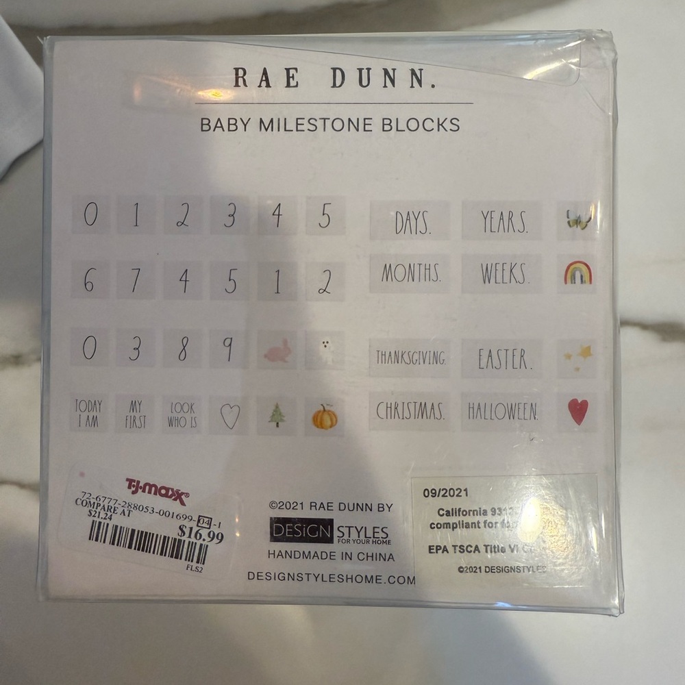 Rae Dunn Baby Milestone Blocks